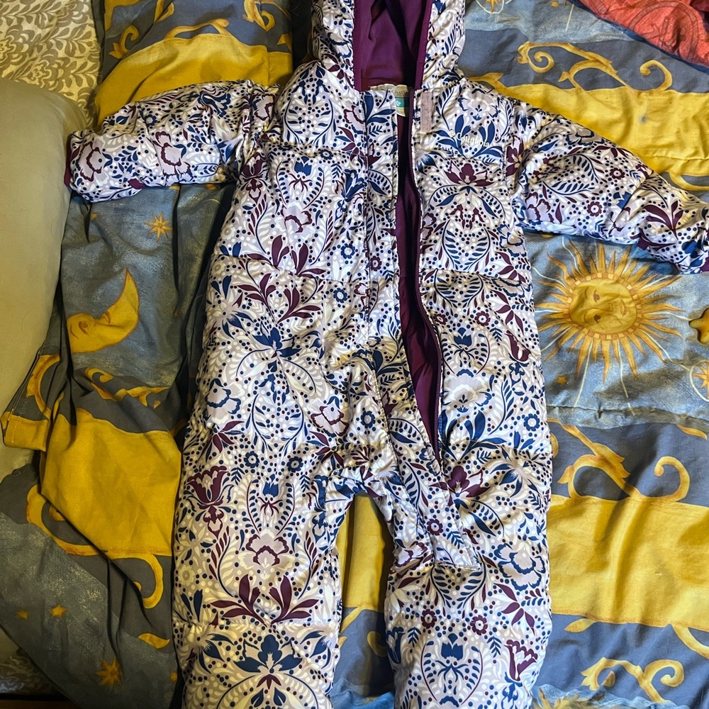 Columbia Floral Patterned Toddler Snowsuit